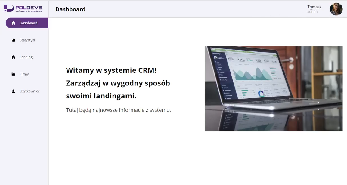 crm-landingi dashboard